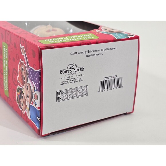 ALK Kurt S Adler Cocomelon Holiday Edition Christmas Tree Ornament JJ Santa Suit - Picture 5 of 5